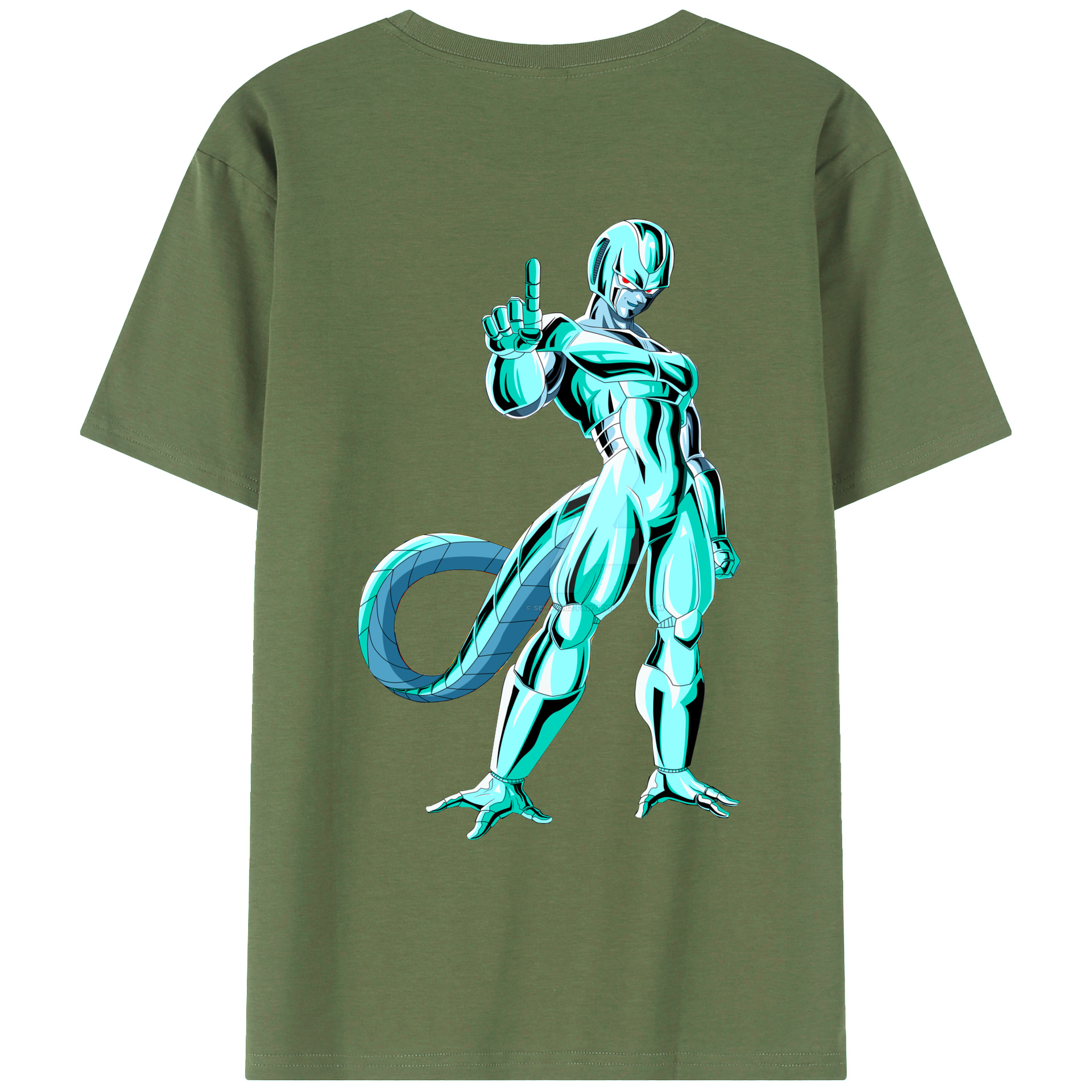 （画像用） ドラゴンボール クウラ DRAGON BALL Cooler Coora 綿100％ メンズ半袖Tシャツ（バックプリント） 通気性